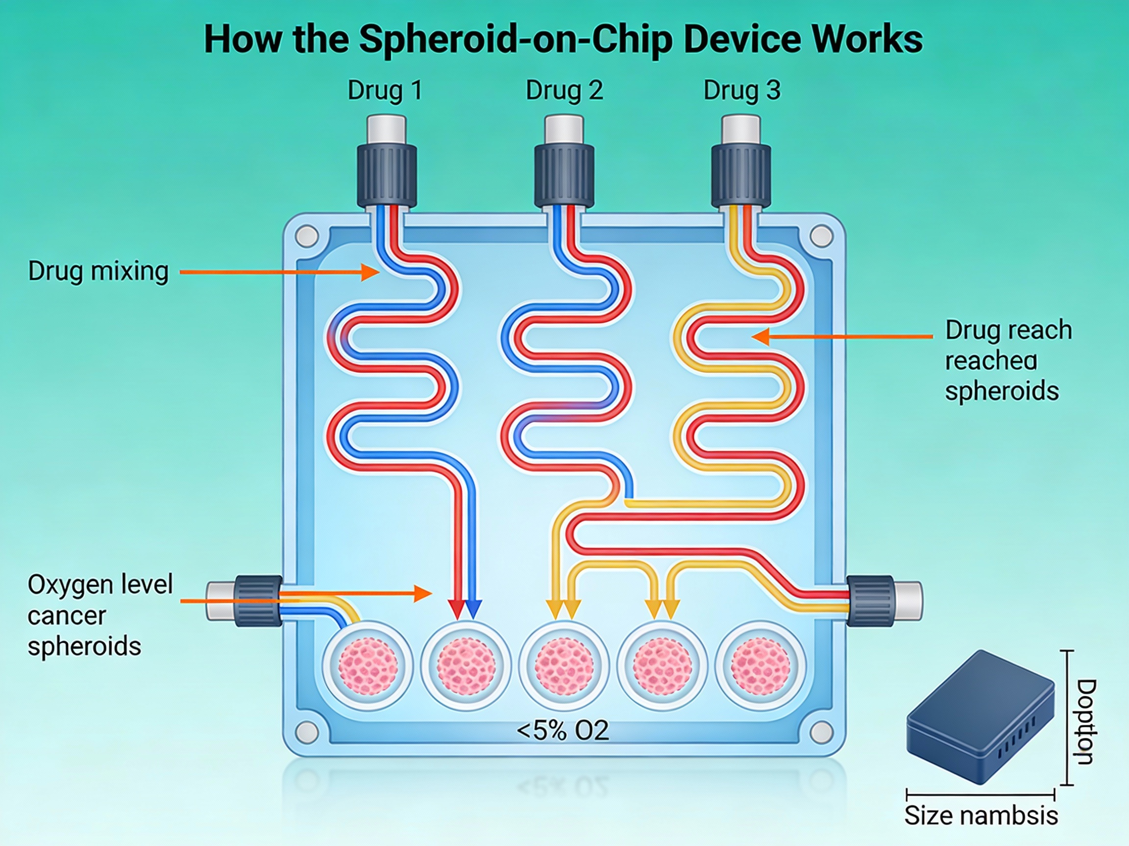 microfluidic spheroid on chip device drug mixing and 3d cancer cell culture platform for personalized therapy testing