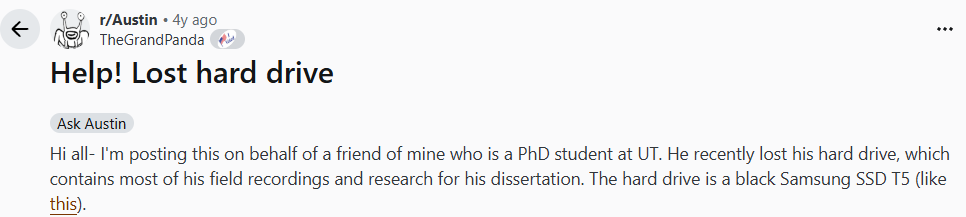 Why Every Research Scholar Needs an External SSD hard disk lost Reddit
